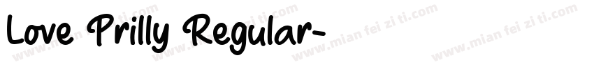 Love Prilly Regular字体转换
